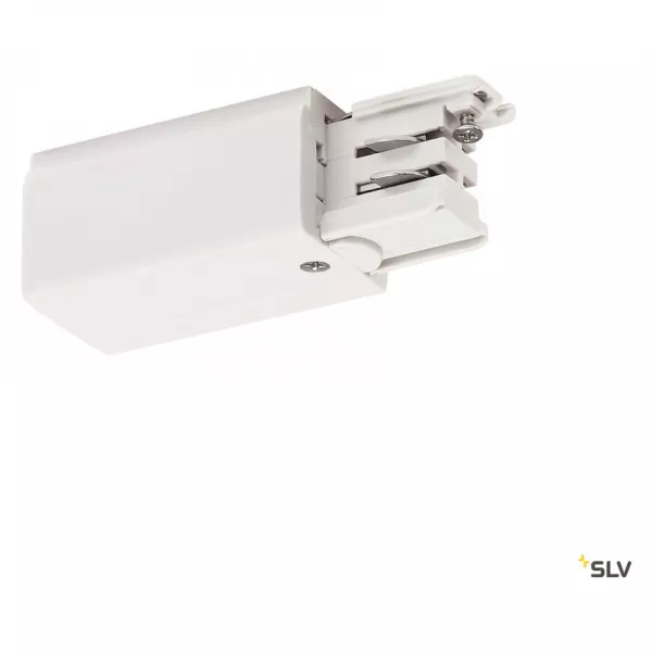 SLV - S-TRACK alimentation, Phase, terre droite, pour rail 3 all., int�rieur, blanc (1001378)