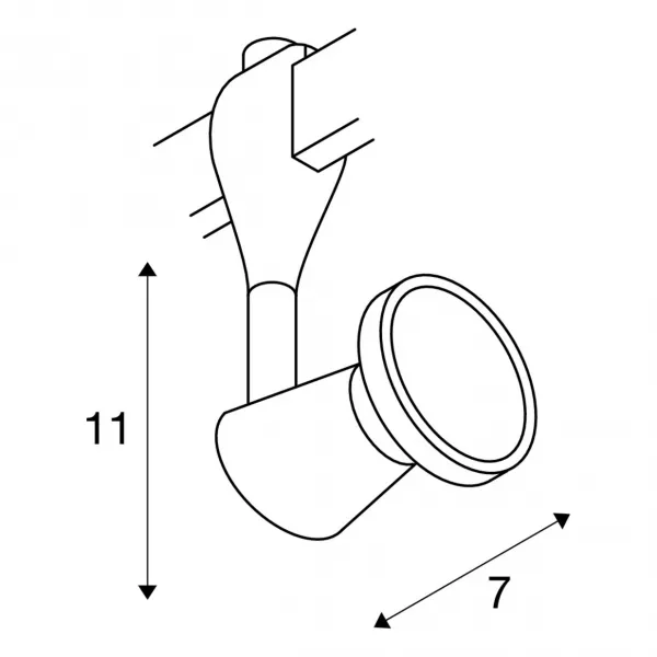 SLV - SIENA spot pour EASYTEC II, blanc, GU10, max 75W, anneau d�co inclus (184091)
