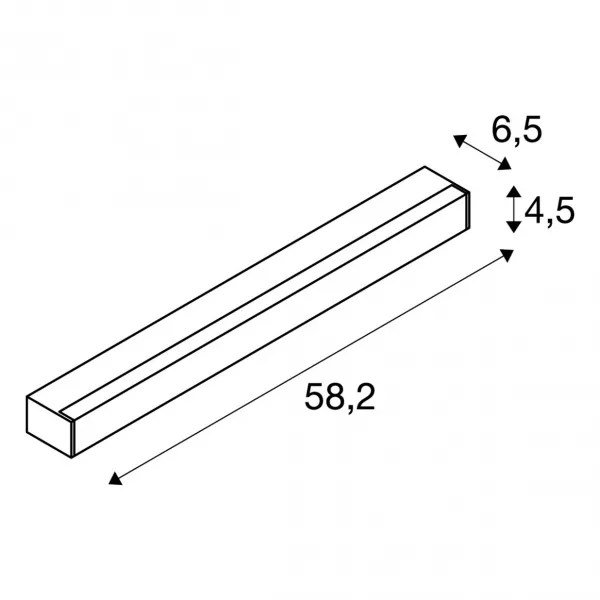 SLV - SIGHT 60 LED, applique et plafonnier, avec interrupteur, 600mm, blanc (160181)