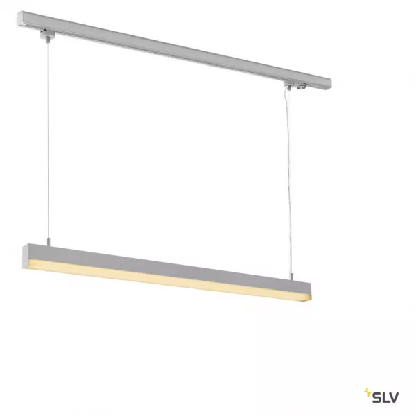 SLV - SIGHT TRACK, gris argent, 3000K, 40W, adaptateur 3 all inclus (1002050)