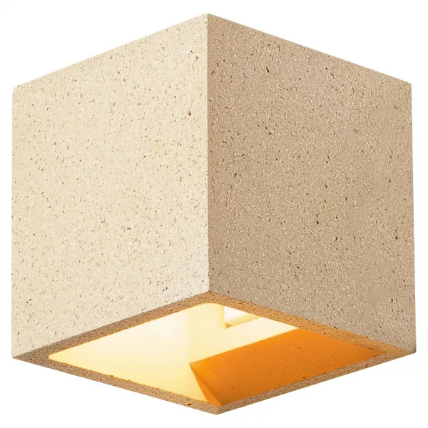 SLV - SOLID CUBE, applique, gr�s jaune, QT14 max 25W (1000912)
