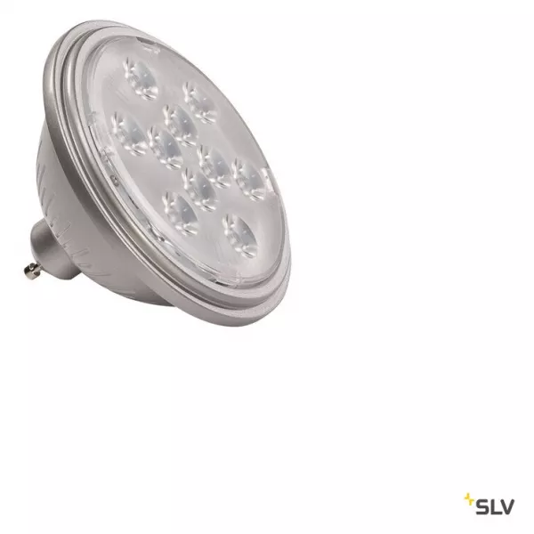 SLV - Source LED QPAR111, gris argent, GU10, 7,3W, 2700K (1000939)