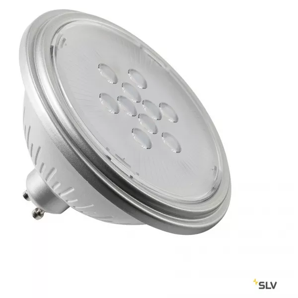 SLV - Source LED QPAR111, gris argent, GU10, 7W, 3000K, 40� (1001572)