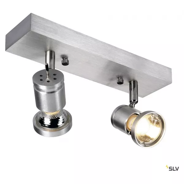 SLV - SOUVEREEN II QPAR51, applique et plafonnier, alu bross�, GU10, max 75 (1000266)