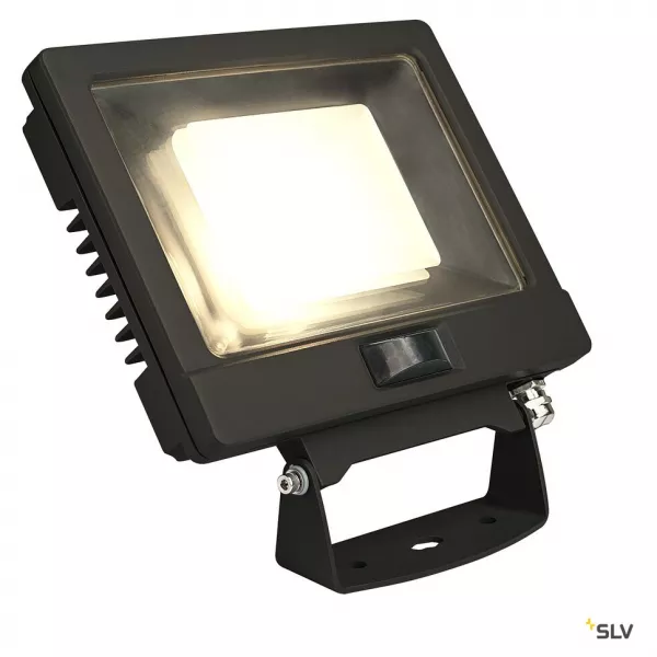 SLV - SPOODI D�tecteur, projecteur ext., noir, 30W, LED 3000K (232880)