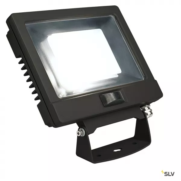 SLV - SPOODI D�tecteur, projecteur ext., noir, 30W, LED 4000K (232890)