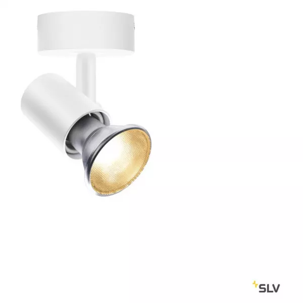 SLV - SPOT, applique et plafonnier int�rieur, blanc, E27/QPAR20, 75W max (1002073)