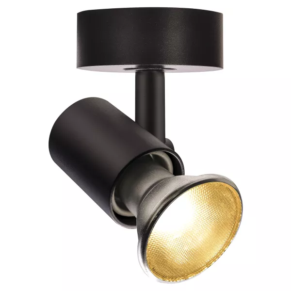 SLV - SPOT, applique et plafonnier int�rieur, noir, E27/QPAR20, 75W max (1002072)