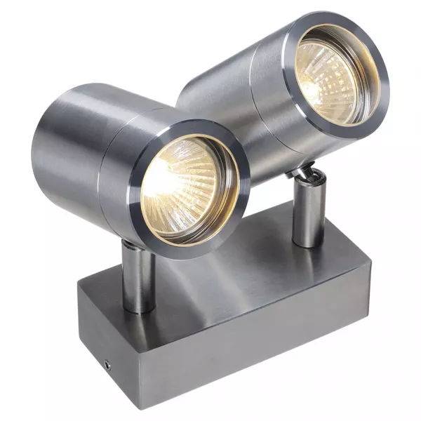 SLV - SST 304, applique, double, Inox 304, 2xGU10, max 2x35W (233301)