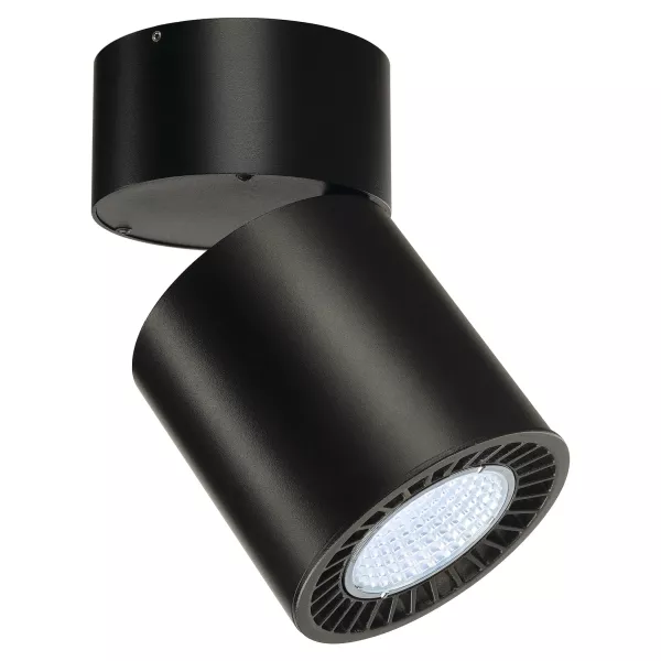 SLV - SUPROS CL plafonnier, rond, noir, 2100lm, 4000K, SLM LED, r�flect 60� (114180)