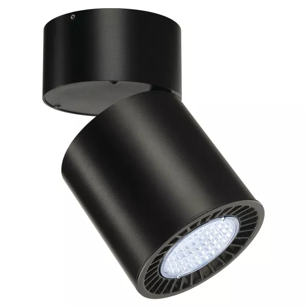 SLV - SUPROS CL plafonnier rond, noir, 3150lm, 4000K, SLM LED, r�flect 60� (118180)