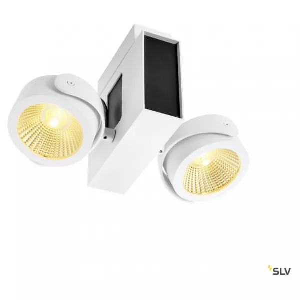 SLV - TEC KALU double, applique/plafonnier, blanc/noir, LED 31W, 24�, 3000K (1001432)