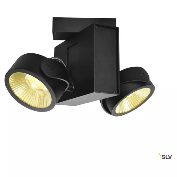 SLV - TEC KALU double, applique/plafonnier, noir, LED 31W, 60�, 3000K (1001423)