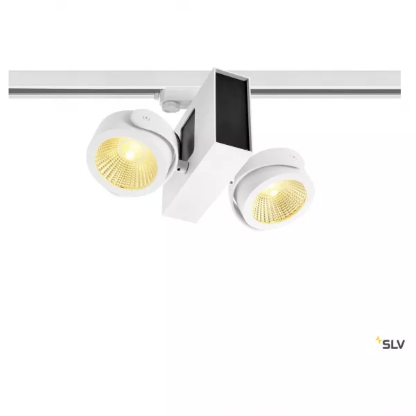 SLV - TEC KALU double, blanc/noir 60� 3000K, adaptateur 3 all inclus (1001420)