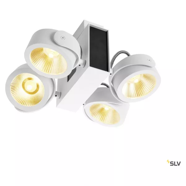 SLV - TEC KALU quad, applique/plafonnier, blanc/noir, LED 60W, 24�, 3000K (1001434)