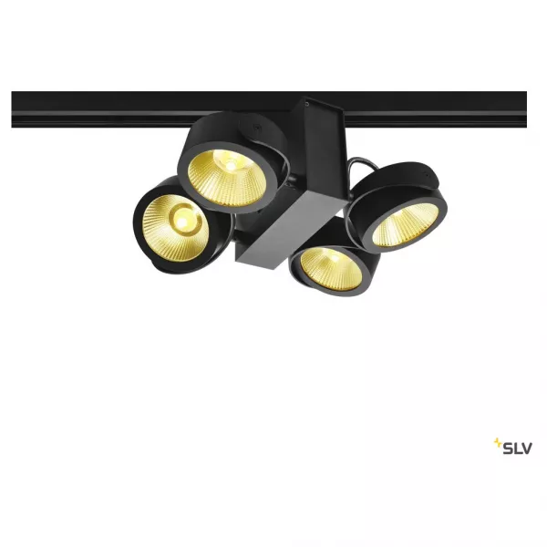 SLV - TEC KALU quad, noir, 24�, 3000K, adaptateur 3 all inclus (1001429)