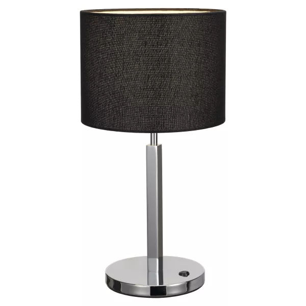 SLV - TENORA TL-1, lampe � poser chrome, diffuseur noir, E27 max 60W (156040)