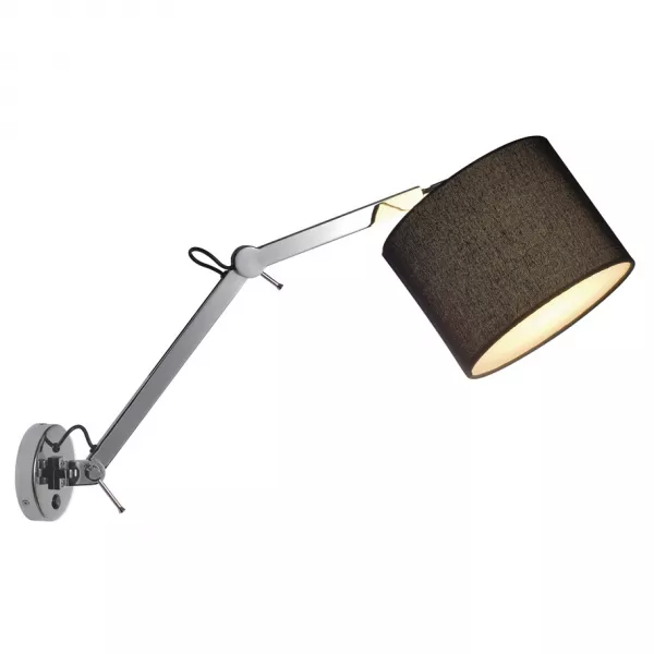 SLV - TENORA WL-2 applique avec bras flexible en 2 parties, noir E27 60W max (156010)