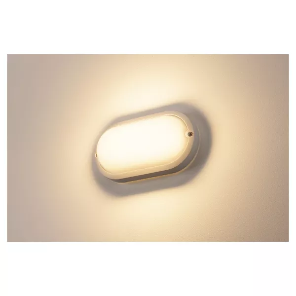 SLV - TERANG 270 S, avec d�tecteur de mouvement, ovale, blanc, 3000K, IP44 (229951)