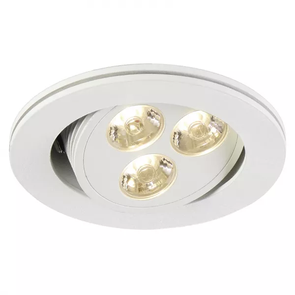SLV - TRITON 3 LED encastr�, rond, blanc mat, 3x1W LED 3000K, orientable (113662)
