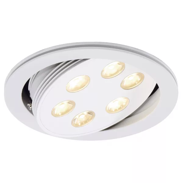 SLV - TRITON 6 encastr�, rond, blanc mat, 6x 3W LED blanc chaud, orientable (113642)