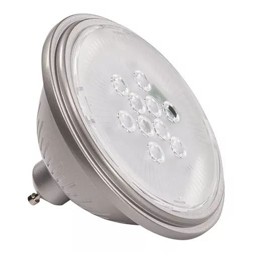 SLV - VALETO LED QPAR111, GU10, 40�, gris argent, 830lm, 2700K, variable (1000757)
