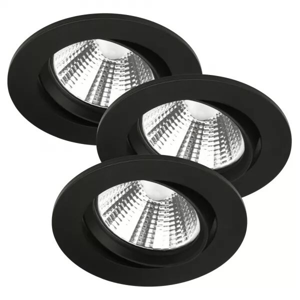 Spot encastr� - FREMONT 3-kit - M�tal - Noir - LED Module Incl. (47580103)