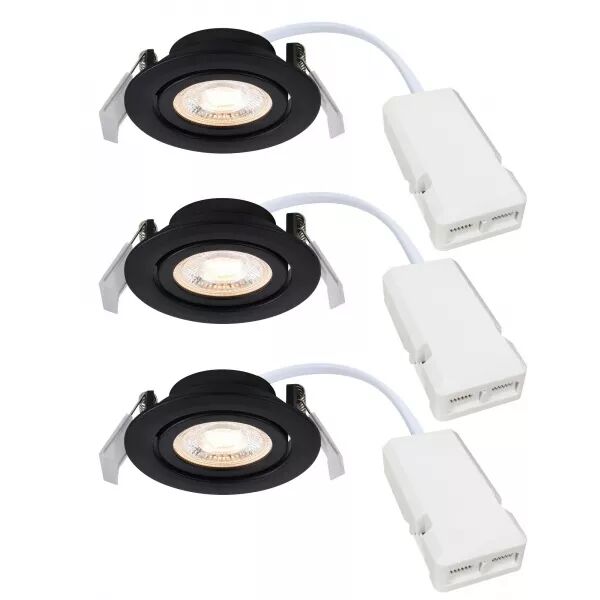 Spot encastr� - MONOLO 3-kit - Mati�re plastique - Noir - LED Module Incl. (2510310103)