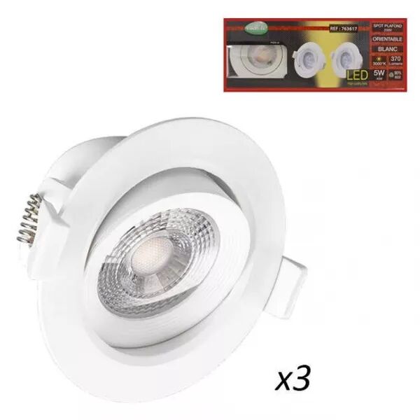 SPOT PLAF 5W 3000K BOI (X 3) (763617)