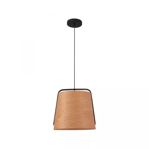 Stood Lampe Suspension Noire Et Bois (29848)