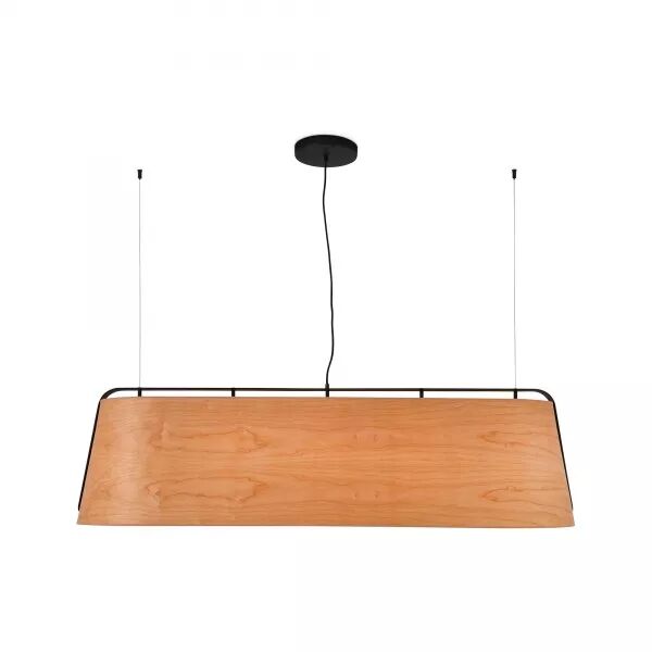 Stood Lampe Suspension Noire Et Bois 5L (29849)