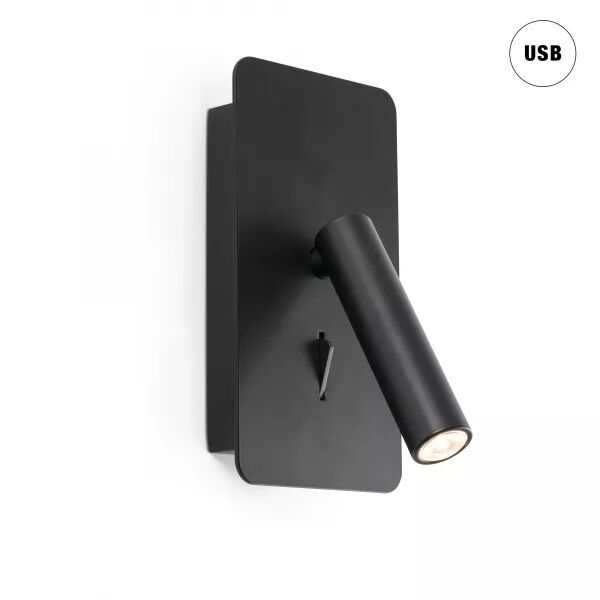 Suau Led Lampe Applique Noire Usb (62116)