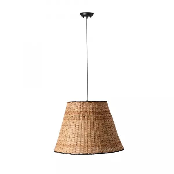 SUMBA Lampe suspension noire/rotin (65134-72)