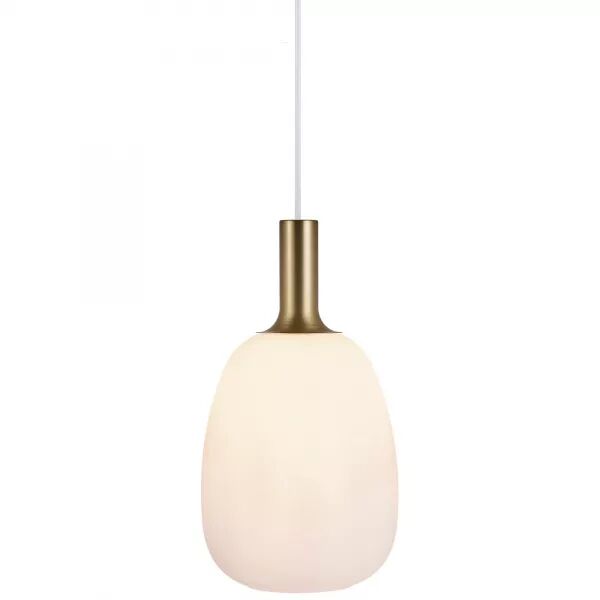 Suspension - ALTON 23 - Verre - Blanc - E27 - Dessus Laiton et Noir Inclus (47303001)