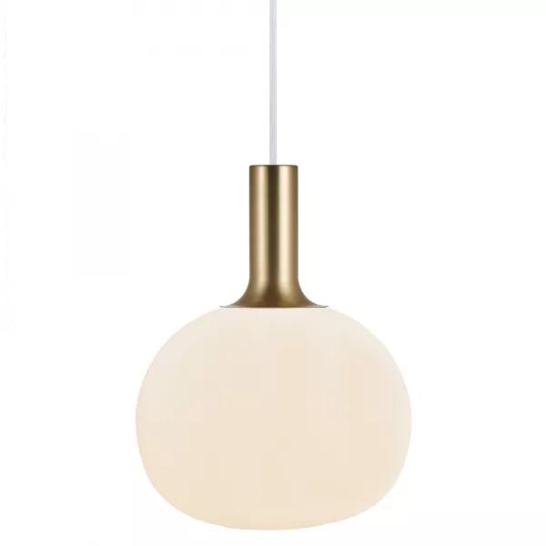 Suspension - ALTON 25 - Verre - Blanc - E27 - Dessus Laiton et Noir Inclus (47313001)