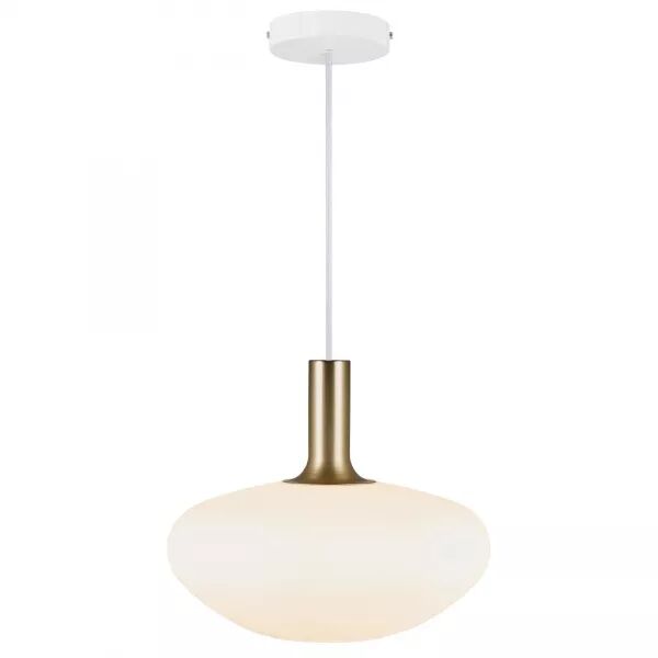 Suspension - ALTON 35 - Verre - Blanc -  E27 - Dessus Laiton et Noir inclus (48973001)