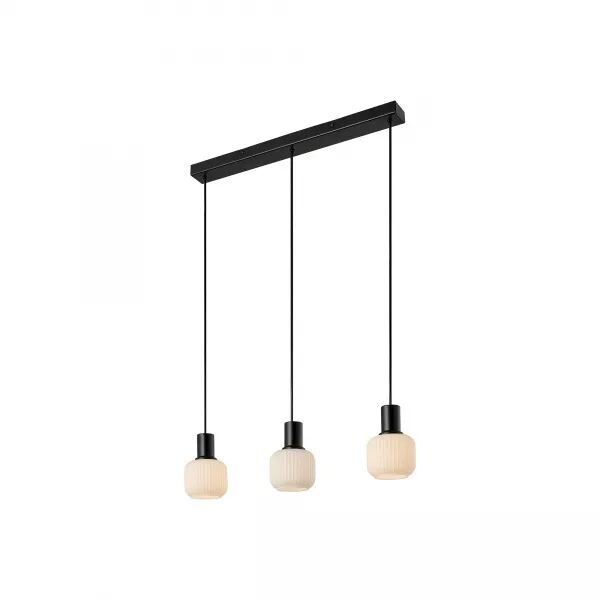 Suspension - MILFORD Mini X3 - Verre - Noir -  E14 (2412623003)