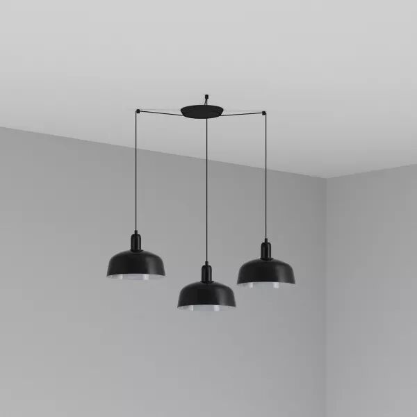 Tatawin M 3L Lampe suspension noire (20340-120-3L)