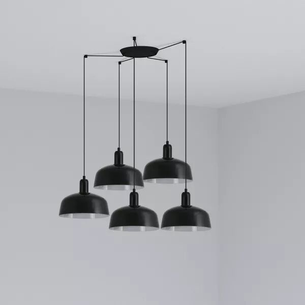 Tatawin M 5L Lampe suspension noire (20340-120-5L)