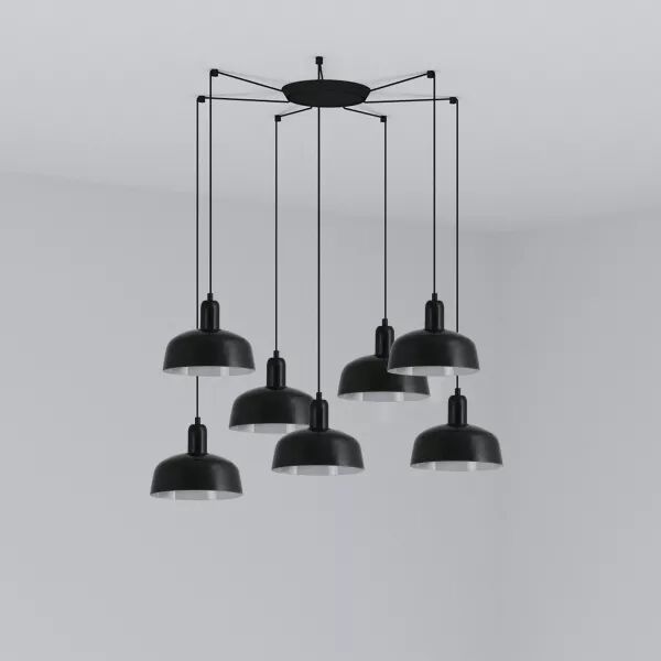 Tatawin S 7L Lampe suspension noire (20340-117-7L)