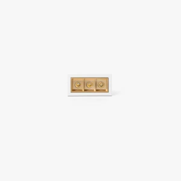 TROOP encastrable 3x2W blanc-or 15� (43701930114)