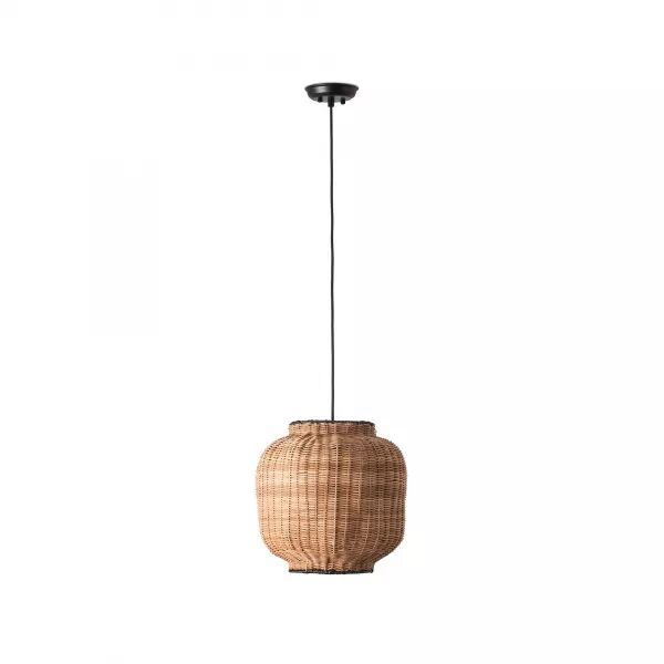 TUPAI Lampe suspension noire/rotin (65134-77)