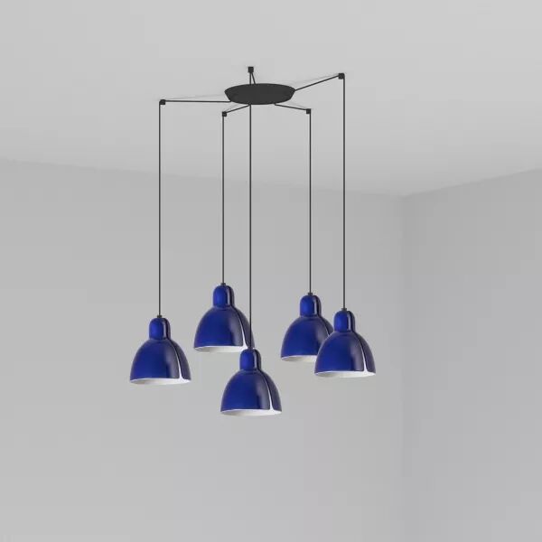 Venice 5L Lampe suspension bleu cobalt (64255-115-5L)