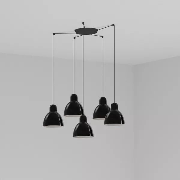 Venice 5L Lampe suspension noire (64255-112-5L)