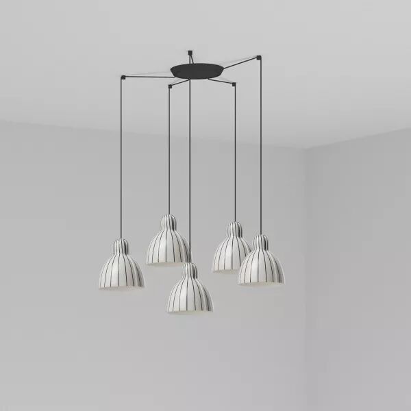 Venice 5L Lampe suspension rayures (64255-114-5L)