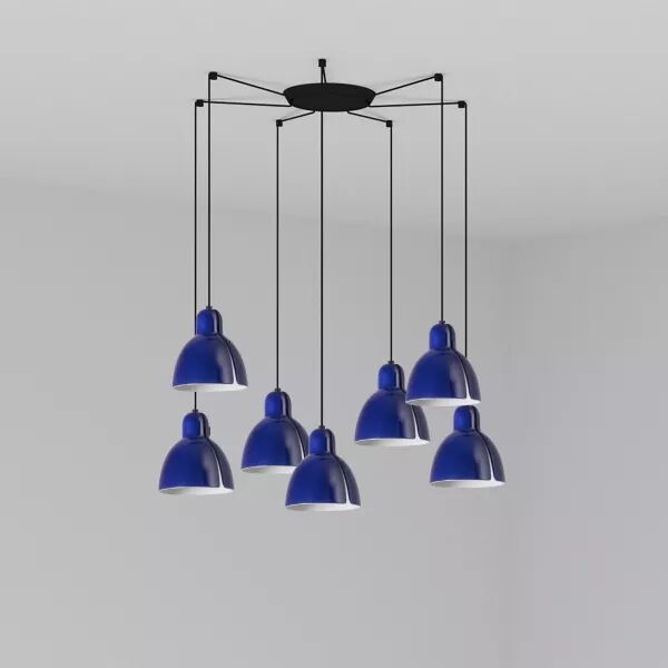 Venice 7L Lampe suspension bleu cobalt (64255-115-7L)