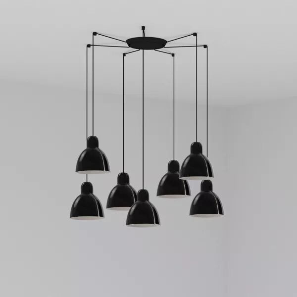 Venice 7L Lampe suspension noire (64255-112-7L)