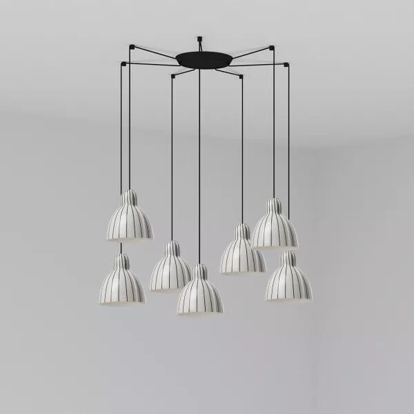Venice 7L Lampe suspension rayures (64255-114-7L)