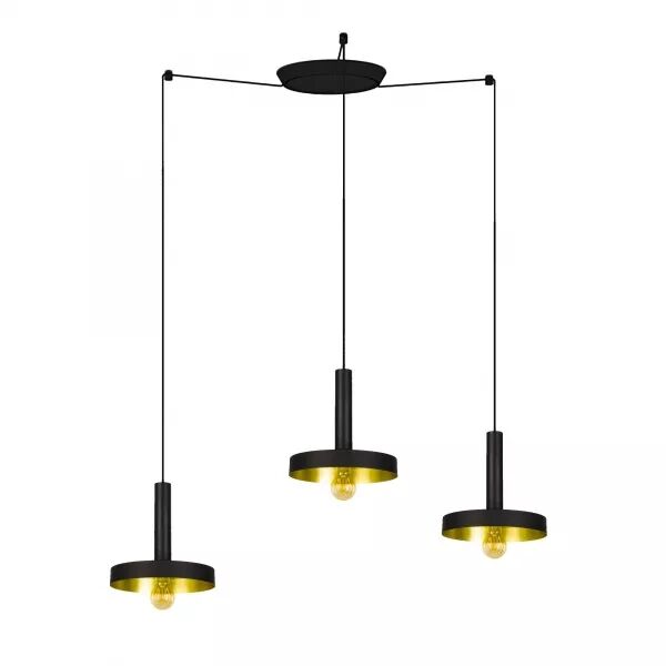 Whizz Lampe Suspension Noire/Or 3L (20160-3L)