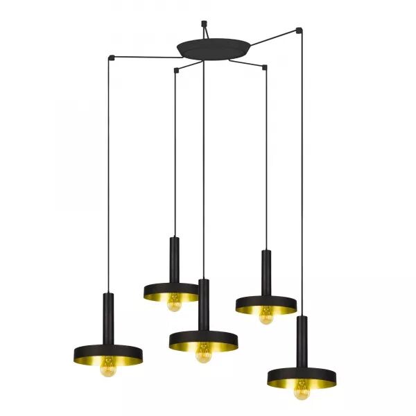 Whizz Lampe Suspension Noire/Or 5L (20160-5L)